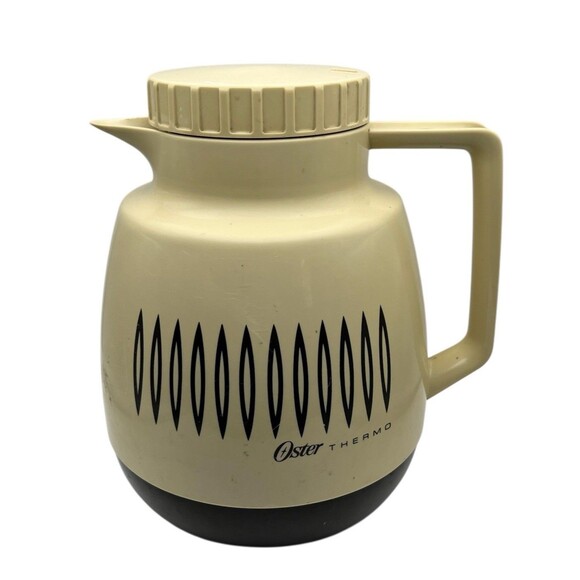 Oster Other - Vintage Oster Beige Thermo Insulated Pitcher 2 Qt Coffee Carafe Pitcher Used
